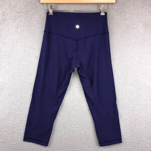 Lululemon Leggings 8 Blue Capri Yoga Stretch Training Athletic Women's